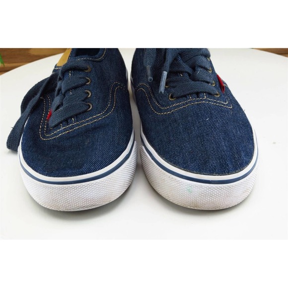 Levi's Youth Boys Shoes Sz 1 M Blue Fabric Fashion‎ Sneakers - Picture 2 of 12